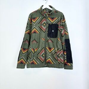 Roark Landfall Fleece Manawa Tapu Collection Maori Pattern Jacket large